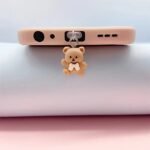 1Pc Cute Bear Mobile Phone Dust Plug, Suitable For Iphone/Type-C Android Connectors - Image 3
