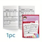 1Pc Kids Educational Number Activity Book By Zhidian International ? English Pre-K Handwriting Practice Workbook, Number Formation Sheets For Ages 5+, Publication Date 2024-05-01