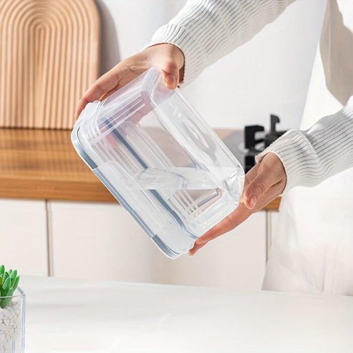 4Pcs/Set - Premium Leak-Proof Food Storage Containers, 2-Layer Airtight Design For Easy Meal Prep - Reusable & Stackable Kitchen Organizers - Perfect For Fruits, Vegetables, Meat & Grains - Image 8