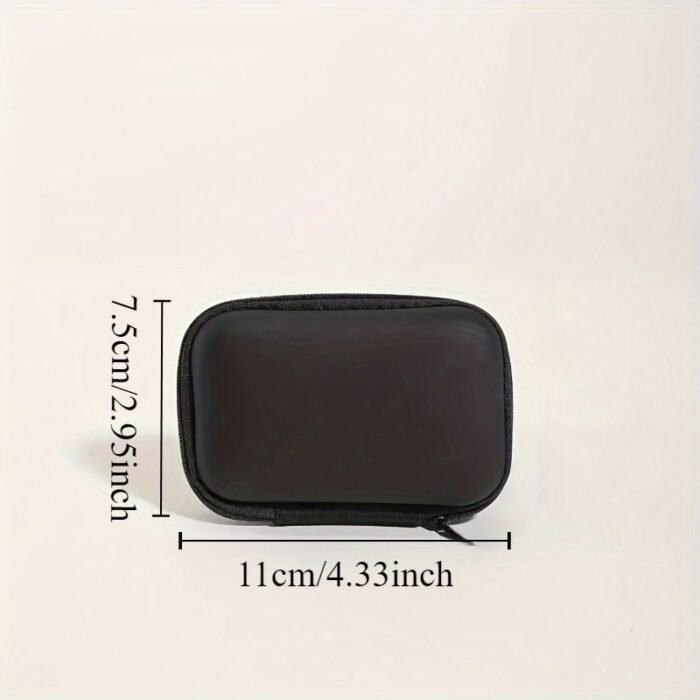 1Pc Mini Eva Electronics Organizer - Compact Travel Case For Phone Charger, Cables & Earbuds Portable Storage Pouch - Image 4