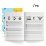 Alphabet Practice Workbook For Kids 5+ - Zhidian 1Pc Children'S Handwriting Improvement Four-Lined Grid Coloring Book - Educational English Letter Writing Learning Aid - Publication Date 2024-05-01 - Image 6