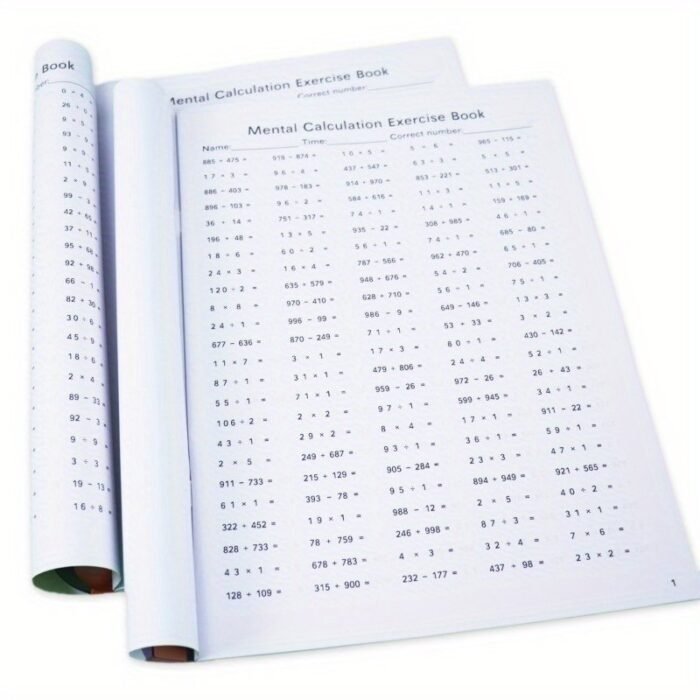 1Pc Advanced-Level Mental Arithmetic Worksheet Series: Enhancing Cognitive Skills Through Challenging Exercises - Image 5