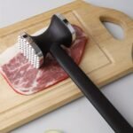 1Pc Zinc Alloy Meat Mallet - Heavy Duty Kitchen Meat Tenderizer Hammer With Rubber Grip, Stainless Steel Head For Effortless Pounding And Tenderizing, Perfect For Home Cooks, Cooking Accessory | Modern Kitchen Tool | Durable Kitchen Hammer - Image 4