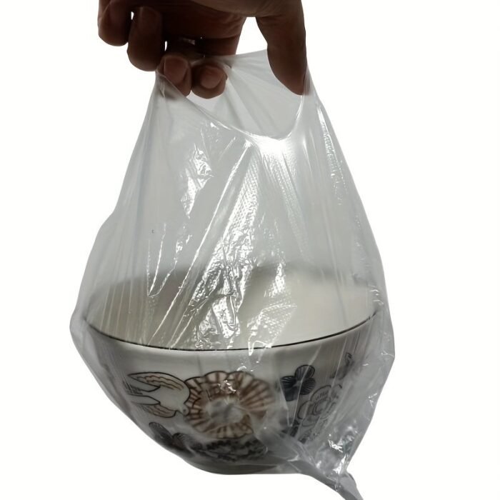 100Pcs Large Transparent Disposable Food Storage Bags - Leakproof, Freezer-Safe For Supermarket & Convenience Store Use - Image 8