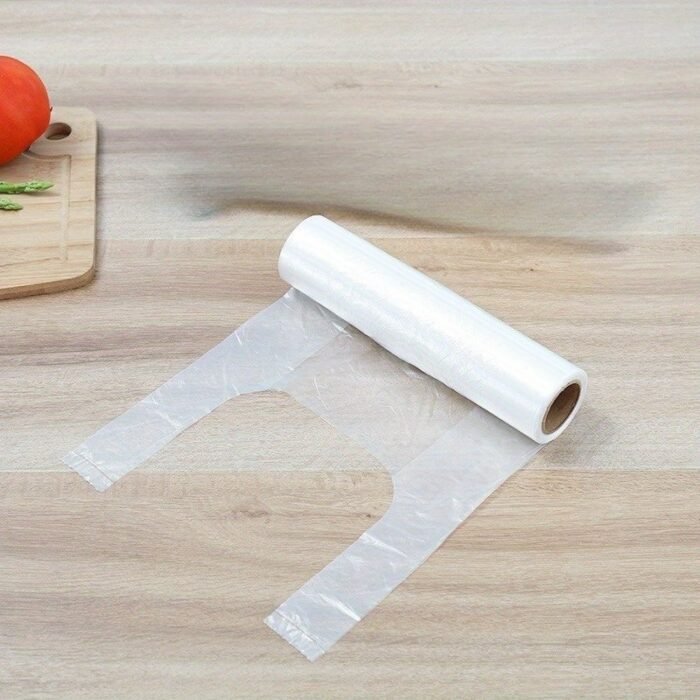 100Pcs Large Transparent Disposable Food Storage Bags - Leakproof, Freezer-Safe For Supermarket & Convenience Store Use - Image 3