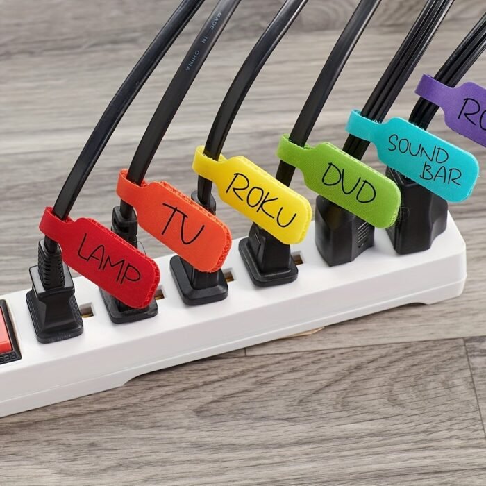 32Pcs Multicolor Cable Ties With Write-On Feature - Durable Cord Labels For Organization & Identification, No Battery Required - Image 1