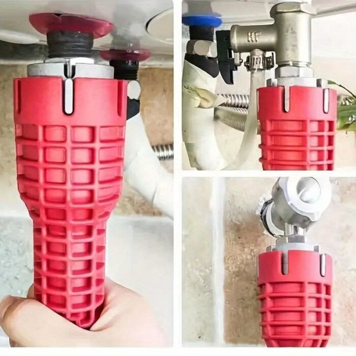 1Pc High-Grade 5-In-1 Multifunctional Sink Wrench - Durable Plastic, Universal Fit For Faucet And Bathroom Installation - Image 8