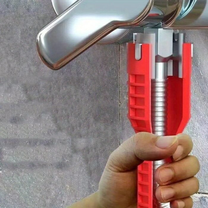 1Pc High-Grade 5-In-1 Multifunctional Sink Wrench - Durable Plastic, Universal Fit For Faucet And Bathroom Installation - Image 12