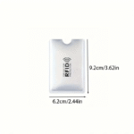 5Pcs Rfid Blocking Card Sleeves - Anti-Theft, Nfc Shielded Id & Credit Card Protectors With Geometric Design - Image 4