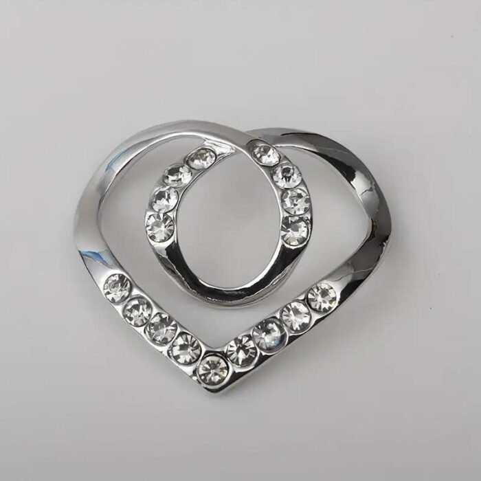 6Pcs Sparkling Rhinestone Hollow T-Shirt Clips - Fashionable Alloy Buttons Suitable For Men And Women. - Image 9