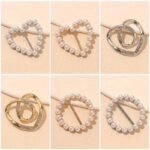 6Pcs Sparkling Rhinestone Hollow T-Shirt Clips - Fashionable Alloy Buttons Suitable For Men And Women.