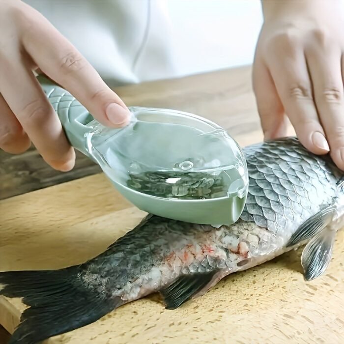Easy-Clean Plastic Fish Scale Remover - Kitchen Gadget For Quick Scaling & Skinning, Essential Cooking Tool - Image 1