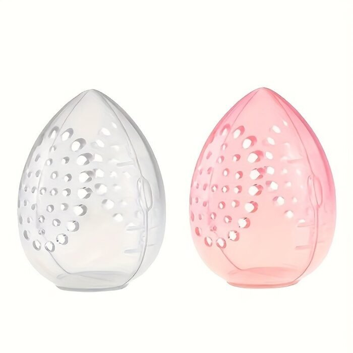 1/2Pcs Protective Makeup Sponge Travel Case - Breathable Beauty Blender Holder Clear Storage Box - Travel Accessories - Image 7