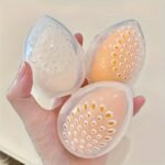 1/2Pcs Protective Makeup Sponge Travel Case - Breathable Beauty Blender Holder Clear Storage Box - Travel Accessories - Image 6