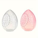 1/2Pcs Protective Makeup Sponge Travel Case - Breathable Beauty Blender Holder Clear Storage Box - Travel Accessories - Image 2