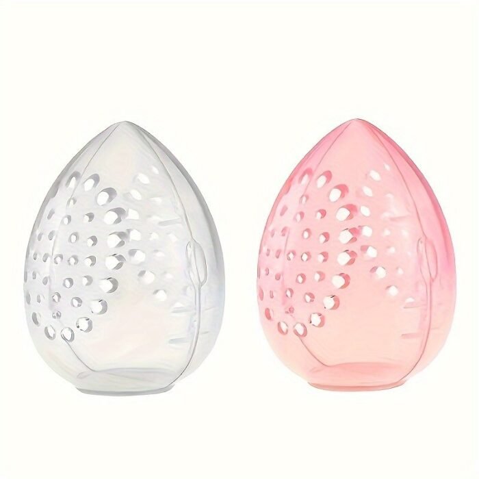 1/2Pcs Protective Makeup Sponge Travel Case - Breathable Beauty Blender Holder Clear Storage Box - Travel Accessories - Image 2