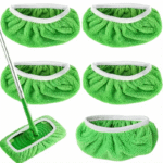 5Pcs Reusable Microfiber Mop Pads For Sweeper Mop - Dry Sweeping Cloths & Wet Mopping Cloths For Household Cleaning - Washable Wet Pads For Mopping Floors (Mop Is Not Included)