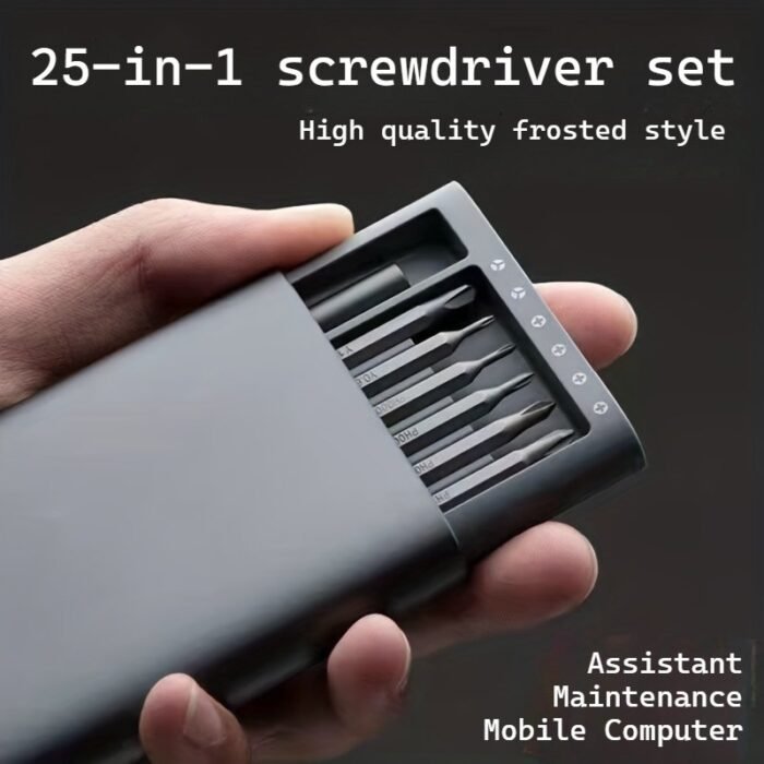 25-In-1 Precision Screwdriver Set, Multi-Function Repair Tools For Mobile Phone & Tablet Disassembly, Durable Plastic, Uncharged - With Various Screw Heads - Image 4