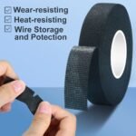 1 Roll Heat-Resistant Self-Adhesive Cable Wrap Tape, Waterproof Insulation Fabric For Automotive Wiring Harness, Cable Organizer And Protection, No Power Or Battery Required, Without Battery - Image 12
