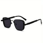 Retro Punk Glasses Square Metal Frame Retro Fashion Punk Steam Style Glasses, Men'S And Women'S Party Decorative Eyewear - Image 7