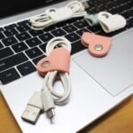 10-Pack Heart-Shaped Faux Leather Cable Straps, Multi-Color Headphone & Headset Cable Organizer, Non-Battery Cable Management Clips, Unisex Cable Fixator Set - Image 4