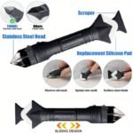 1 Set 3-In-1 Silicone Caulking Tool With Stainless Steel Head- Ideal For Sealing, Cleaning, And Scraping Glue- Durable Plastic Handle For Easy Use, Caulking Tool| Ergonomic Handle| Durable Plastic - Image 11