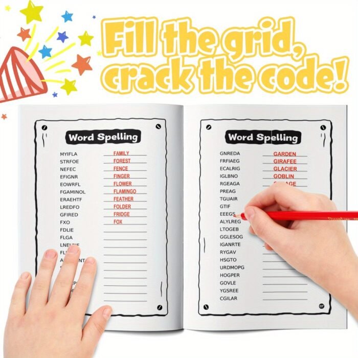 Scrambled Words Activity Book For Kids | Fun Spelling & Vocabulary Games | Educational Language Learning Workbook - Image 4