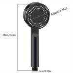 1Pc High Pressure Shower Head With Silicone Nozzles - 5 Spray Modes (Rain, Massage, Spa), Wall-Mounted Fit, Durable Plastic Construction For Enhanced Bathing Experience, Bathroom Upgrade, Sleek Design, Easy Installation, Adjustable Spray, Home Improvement - Image 4
