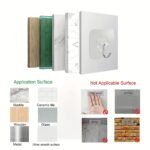 30Pcs Transparent Adhesive Hooks - No-Damage, Nail-Free Wall Mount For Picture Frames & Tiles, Strong Hold Multi-Surface Compatibility - Image 4