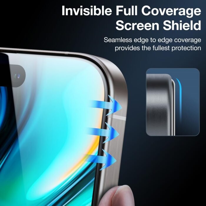3Pcs Privacy Protection Screen Protector For Iphone 13 14 15 16 Pro Max Glass Privacy Protection Tempered Glass For Iphone 11 12 13 14 15 Plus Full Cover Anti-Peeping Glass For Iphone 11 12 13 14 15 16 16E Glass - Image 4