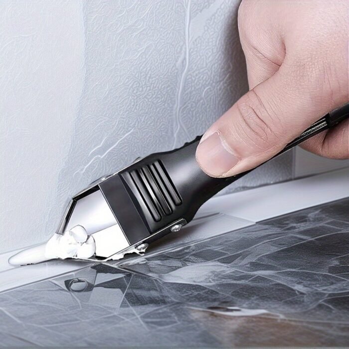 1 Set 3-In-1 Silicone Caulking Tool With Stainless Steel Head- Ideal For Sealing, Cleaning, And Scraping Glue- Durable Plastic Handle For Easy Use, Caulking Tool| Ergonomic Handle| Durable Plastic - Image 5