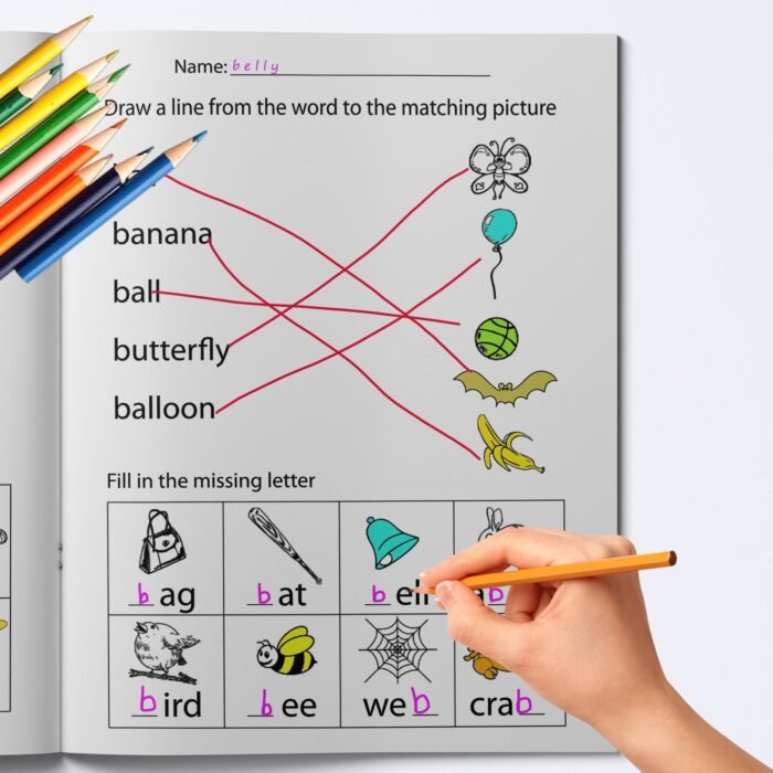 A Fun And Simple Alphabet Workbook For Children Featuring Abcs And Phonics. - Image 1