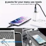 8Pcs Usb To Usb C Adapter, Usb Type C Female To Usb Adapter, Micro Usb To Usb C Female Male Converter Connector, For Laptop Car Smartphone Headphone Mic Pc - Image 4