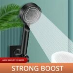1Pc High Pressure Shower Head With Silicone Nozzles - 5 Spray Modes (Rain, Massage, Spa), Wall-Mounted Fit, Durable Plastic Construction For Enhanced Bathing Experience, Bathroom Upgrade, Sleek Design, Easy Installation, Adjustable Spray, Home Improvement - Image 11