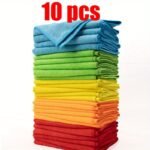 10/20Pcs Vibrant Microfiber Cleaning Cloths - Absorbent, Quick-Dry, Reusable Towels For Kitchen, Garden, And Commercial Use - Ideal Gift For Cleaning Enthusiasts, Commercial Cleaning Supplies|Vibrant Microfiber Cloths|Durable Cleaning Towels - Image 5