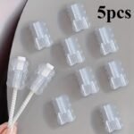 5Pcs Wave Cable Protector Set, Tpu Cable Saver Sleeve, Cord Protection Accessories, With No Battery, For Mobile Phones, Data Line Protection Kit - Image 5