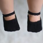 Girls' Elastic Lace-Up Boat Socks With Stretchable Non-Slip Sole - Image 8