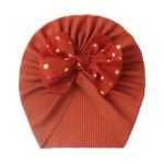 Newborn Infant Polka Dot Printed Bow Elastic Head Wrap, Turban Headwear Cap For Toddlers, Baby Girls And Boys - Image 20