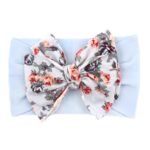 1Pc Baby Girls Floral Bow Decor Nylon Headbands Head Wraps Elastics Hairbands Hair Accessories For Newborn Infant Toddlers Gift - Image 20