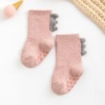1Pair Baby Floor Socks Thickened Warm Non-Slip Cute Dinosaur Toddler Socks For Boys And Girls - Image 9