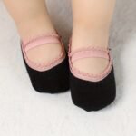 Girls' Elastic Lace-Up Boat Socks With Stretchable Non-Slip Sole - Image 15