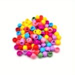 50Pcs Mini Hair Claw Clips Headwear For Kids Girls Plastic Braids Maker Beads Colorful Hollow Hairpins Ornament Clips, Ideal Choice For Gifts - Image 3