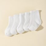 Ten-Pack Of White Mid-Calf Socks For Kids, Suitable For All Seasons - Image 7