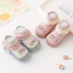 Soft Non-Slip Baby First Walkers Shoes - With Bow Accent, Pastel Pink/Beige/, Non-Toxic Gripping Soles For Toddlers Learning To Walk, All-Season Infant Floor Socks For Boys & Girls - Ideal Birthday Or Christmas Gift, Toddler Walking Aid, Stylish Toddler Footwear, Comfortable Toddler Footwear, New Parents - Image 11