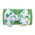 1Pc New Printed Twill Bubble Bow Baby Headband For 0-3 Years Old - Image 9