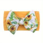 1Pc New Printed Twill Bubble Bow Baby Headband For 0-3 Years Old - Image 7