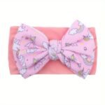 1Pc New Printed Twill Bubble Bow Baby Headband For 0-3 Years Old - Image 5