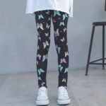 1/2Pcs Girls' Pants Youngsters'S Elastic Bottoming Pants Printed Long Pants Non-Ball - Image 3