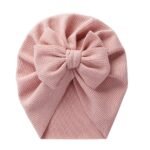 1Pc Baby Girls' Stretchy Bow Detail Beanie Hat - Soft Breathable Knit Adjustable Snug Fit For Toddlers, Pastel Pink & Beige, Spring/Fall Casual & New Year Occasions, Toddler Hat, Spring Toddler Wear, Autumn Toddler Accessory, Minimalist Toddler Style, Comfortable Babywear, Infant Headwear, Lightweight Material, Infant Cap, Kids Fashion - Image 9