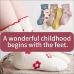5Pcs Youngsters' Breathable & Soft Crew Socks - Fashionable Floral Design, Perfect For Spring/Summer - - Image 6